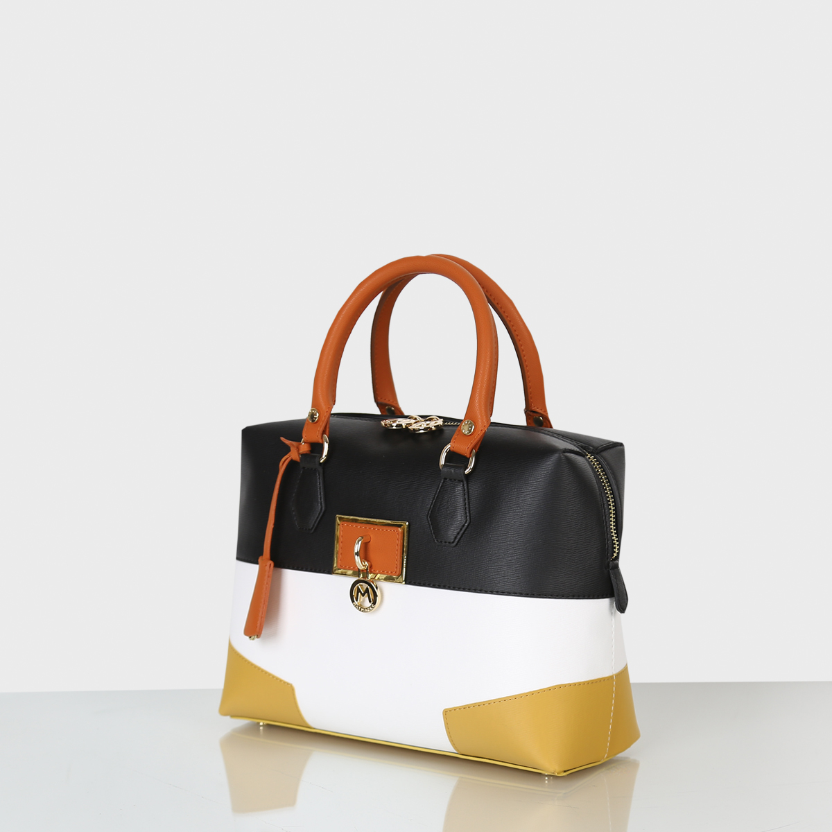 Matmazel Tilda Handmade Τσάντα Χεριού Ώμου Brown Black White 03
