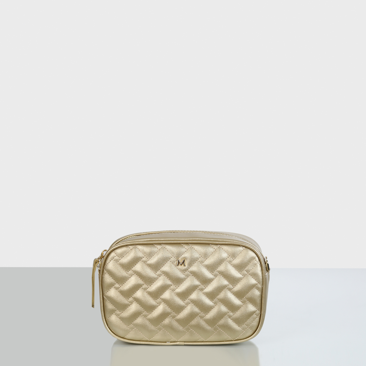 Matmazel Hessa Handmade Τσάντα Χιαστί Ώμου Gold 02