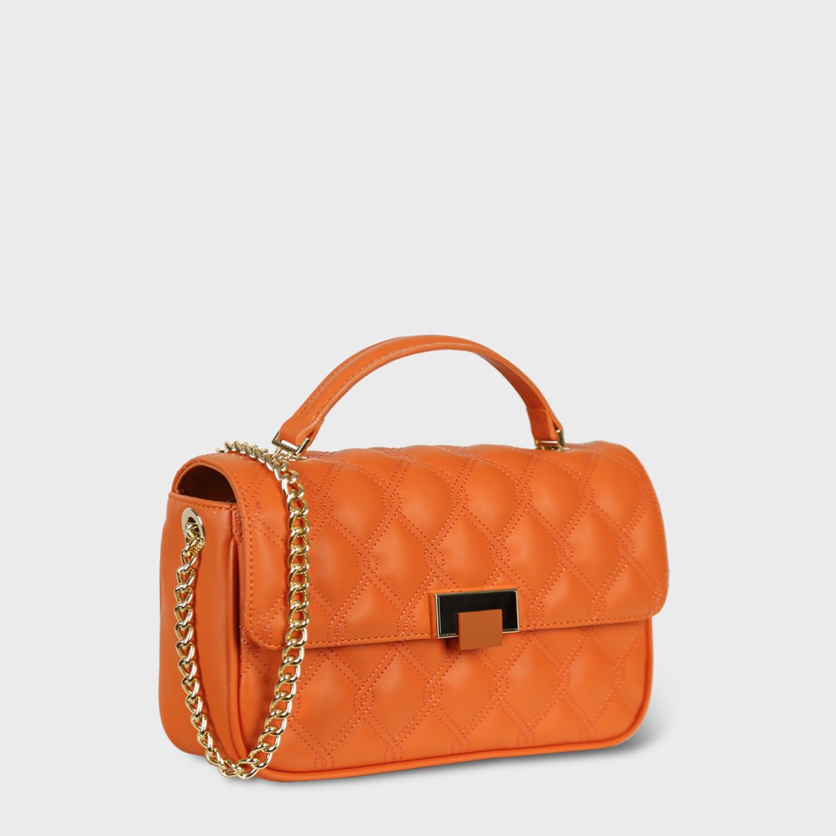 Matmazel Lucja Handmade Τσάντα Χεριού/Ώμου Orange 02