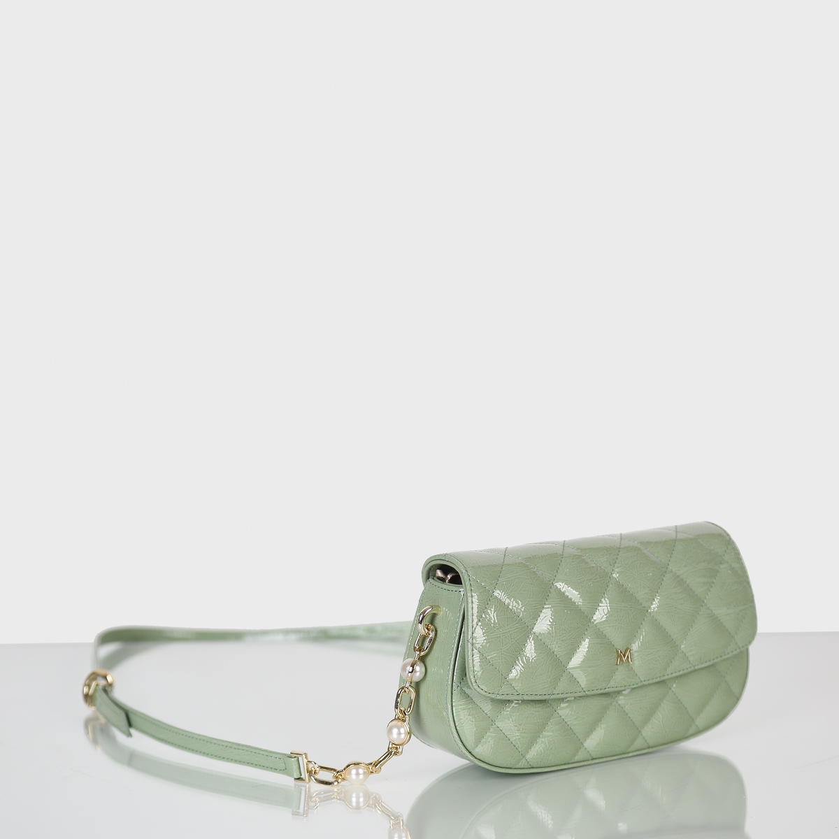 Matmazel Oven Handmade Τσαντάκι Χιαστί Ώμου Green 02