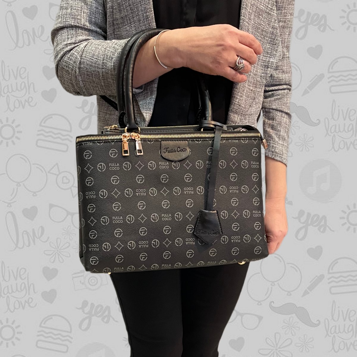 Fulla Coco Carina Τσάντα Χεριού Ώμου Black 01